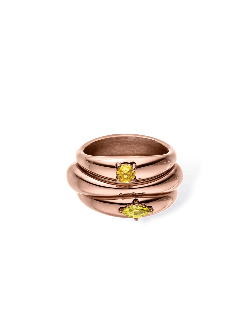 Soft Curve Ring Set