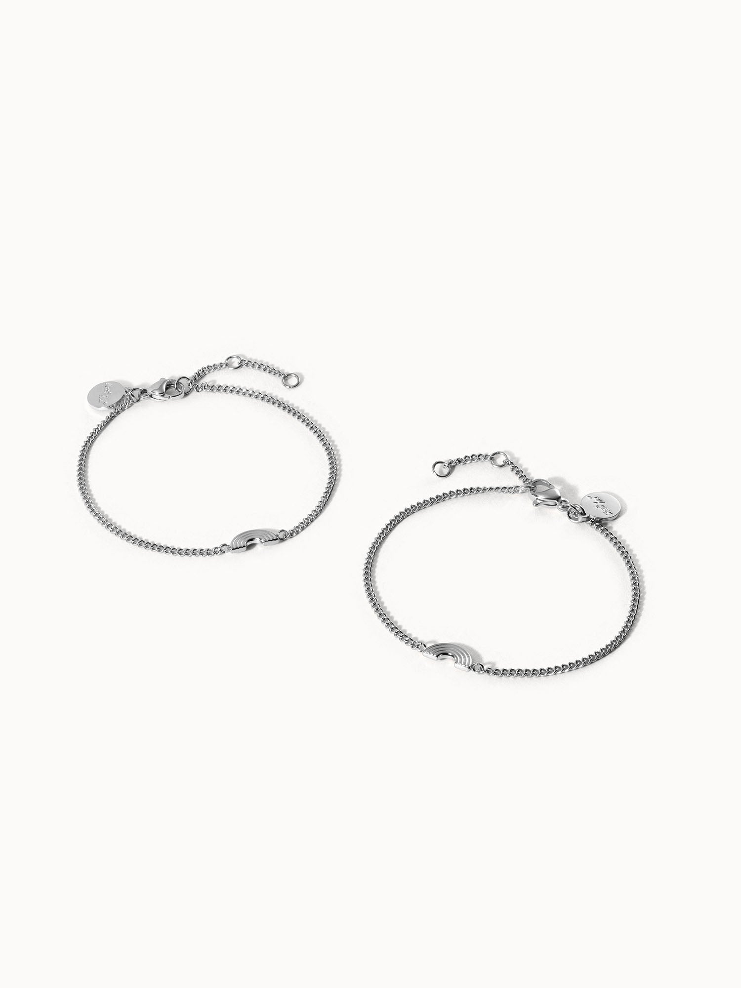 faszien vibration Freundschaftsarmband & Partnerarmband | Magnet-Herzen | 2er Set | Schwarz main image 0