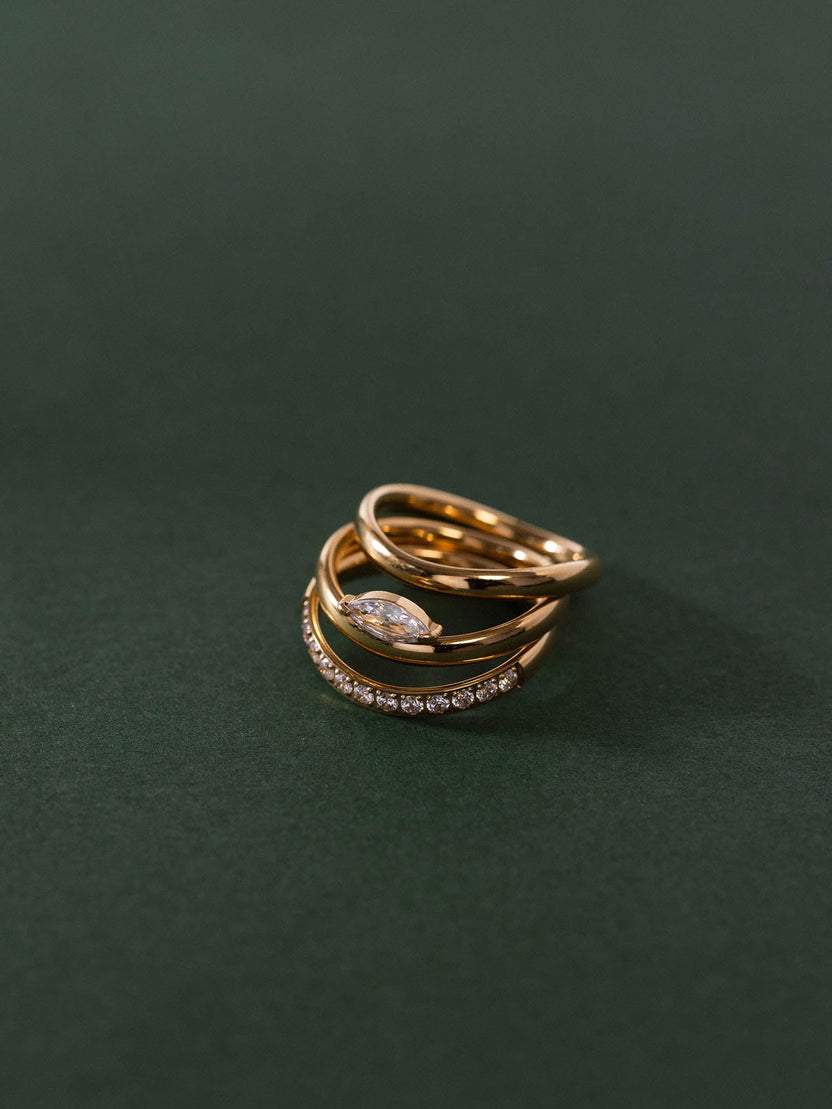 Lumi Trio Ring Set