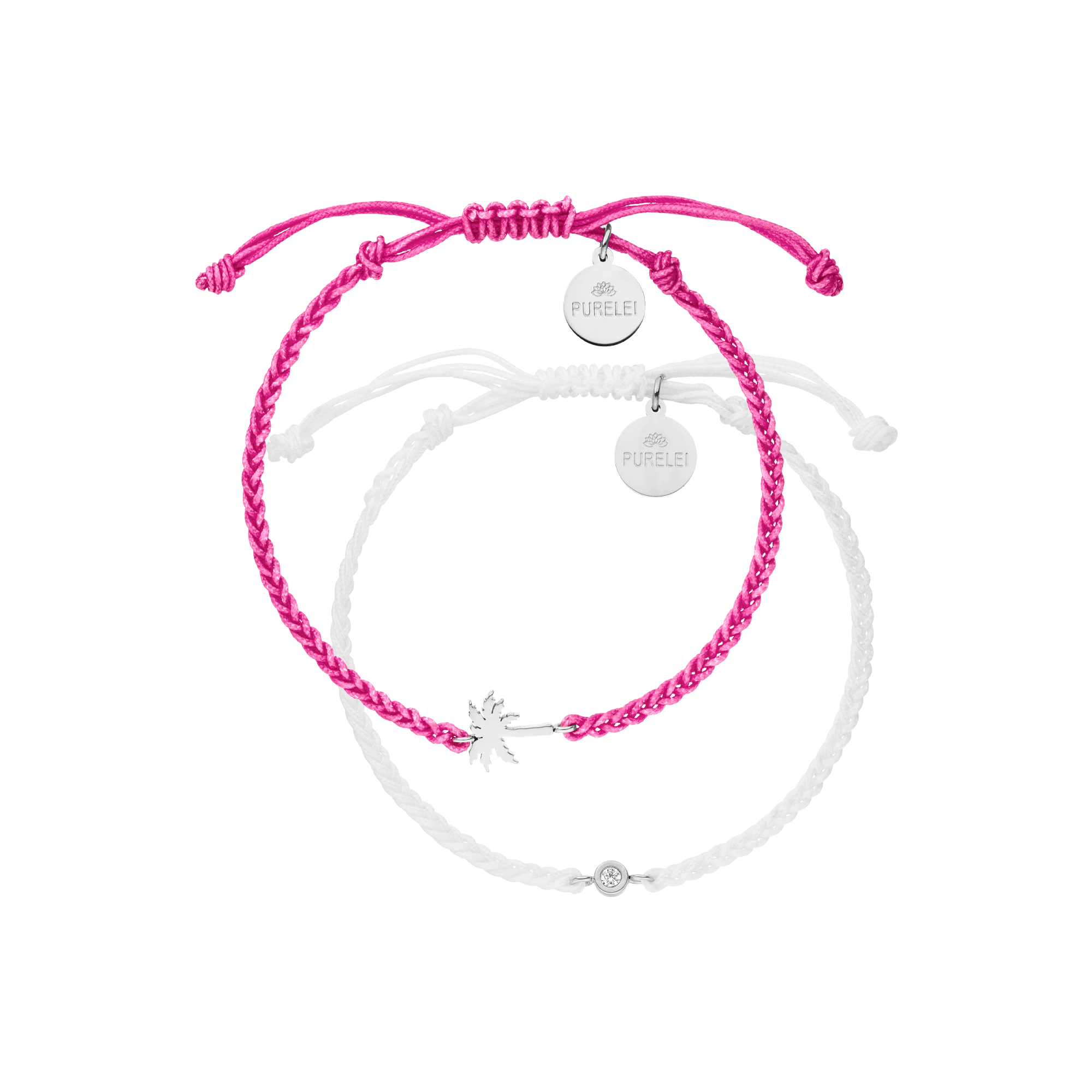 Roze eiland armbandset