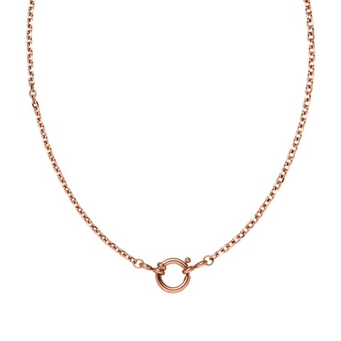 PURELEI Maikai Charm Kette aus 18K Roségold vergoldetem Edelstahl, minimalistisch und elegant designet.