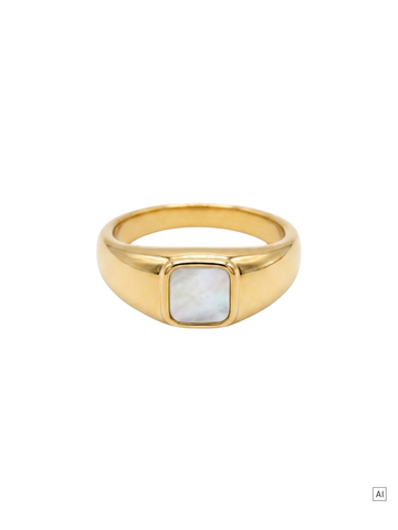 Pearly Signet Ring