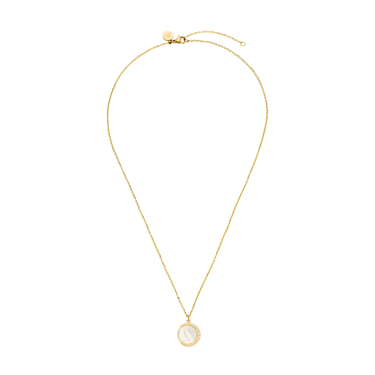 Goldene Kette mit Muschel-Anhänger, elegant und feminin, von PURELEI.