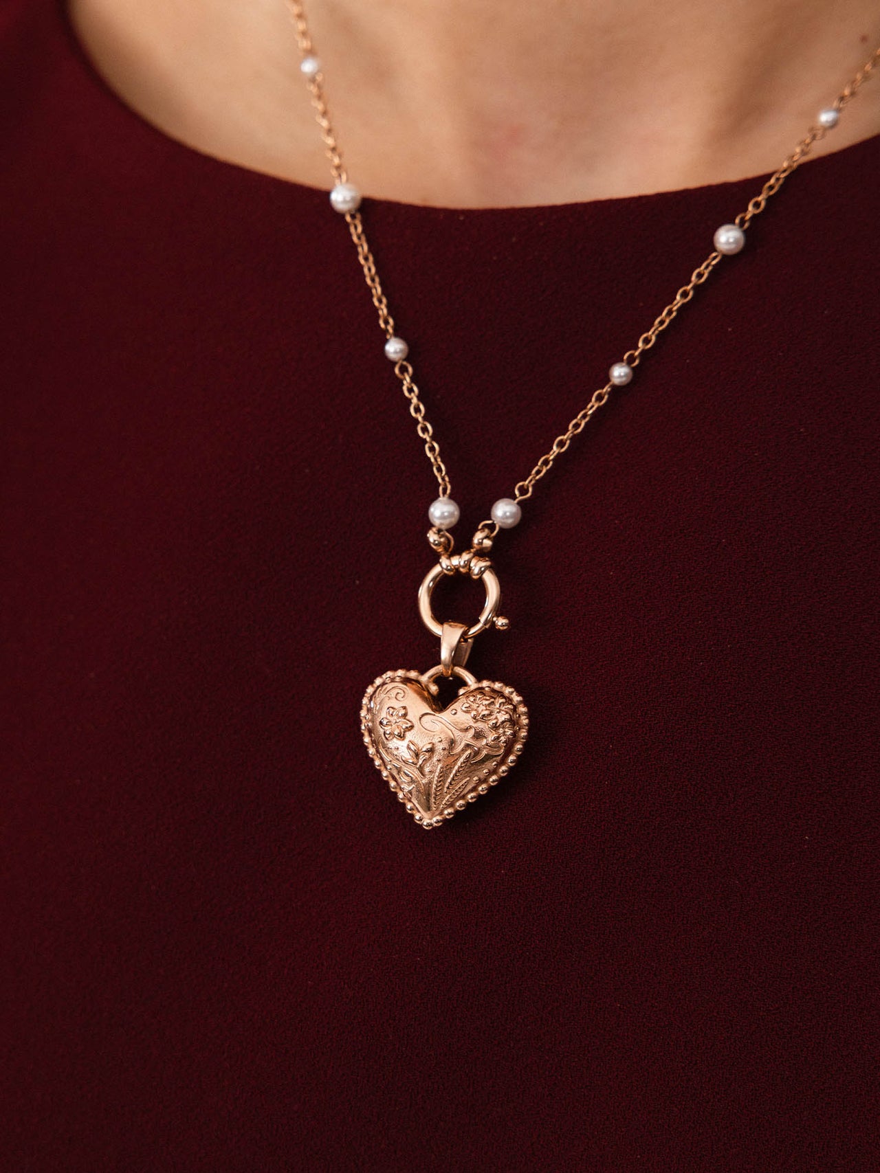 Vintage Love Heart Charm