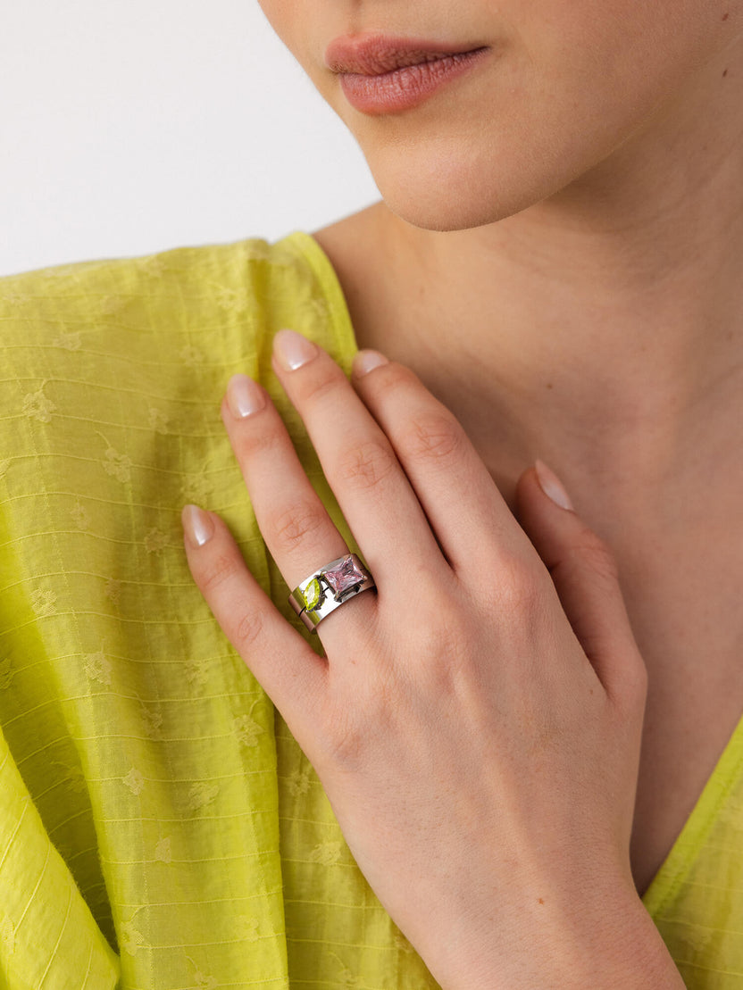 Bold Gem Ring Set