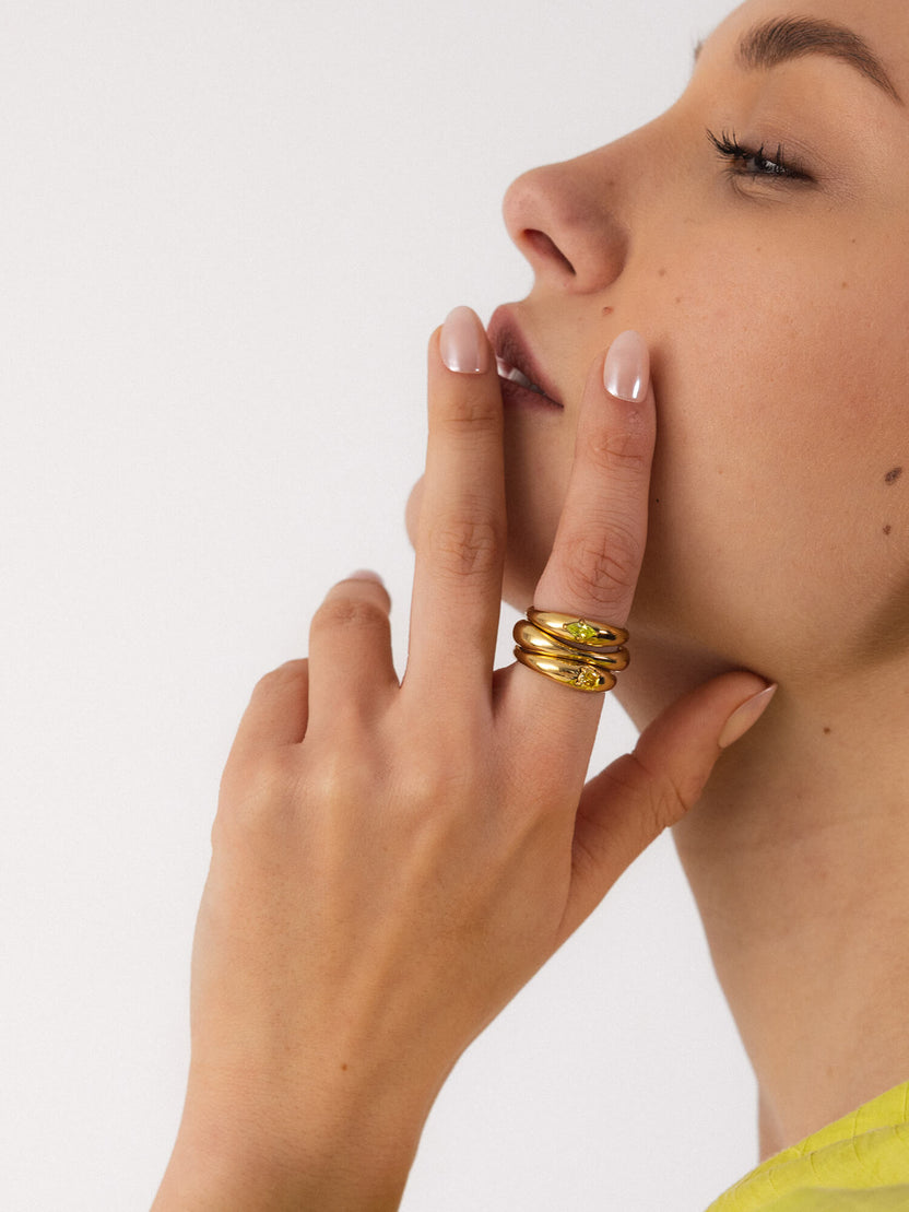Soft Curve Ring Set