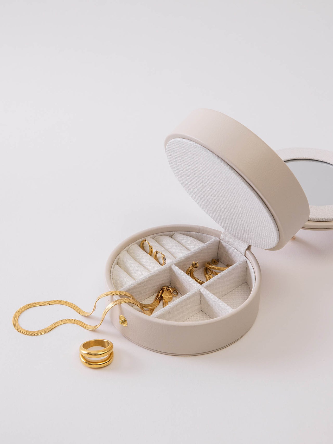 Muschel Schmuckbox Rund