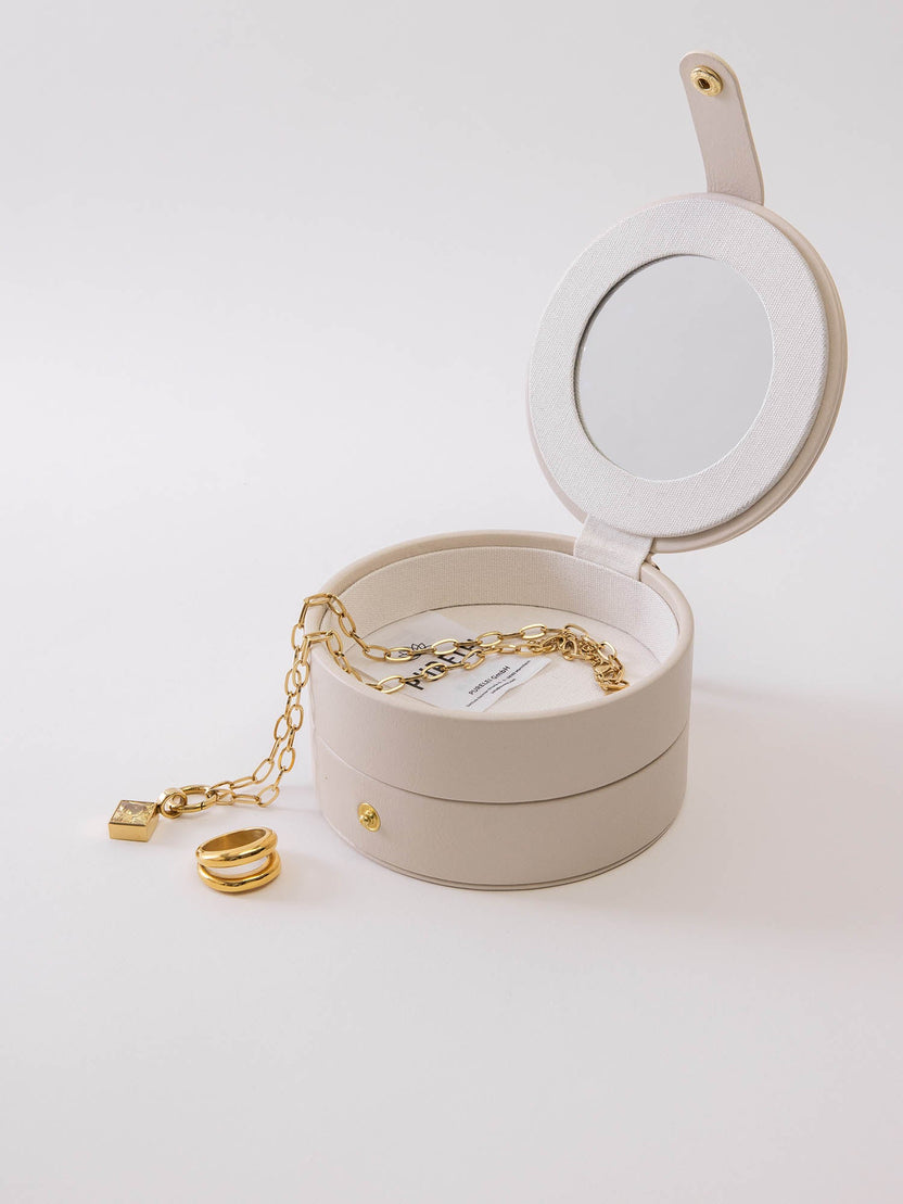 Muschel Schmuckbox Rund