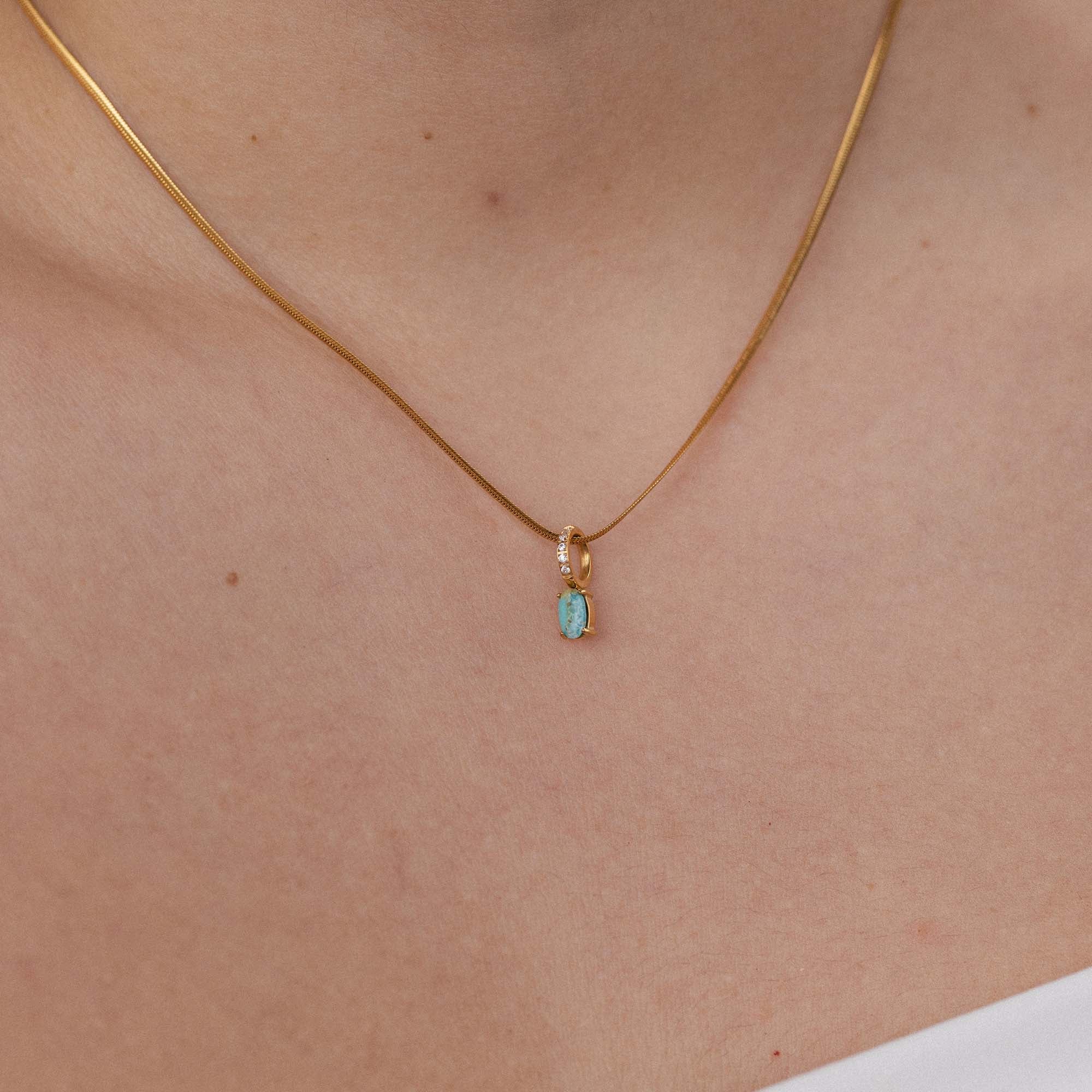 Birthstone Charm December - Turquoise