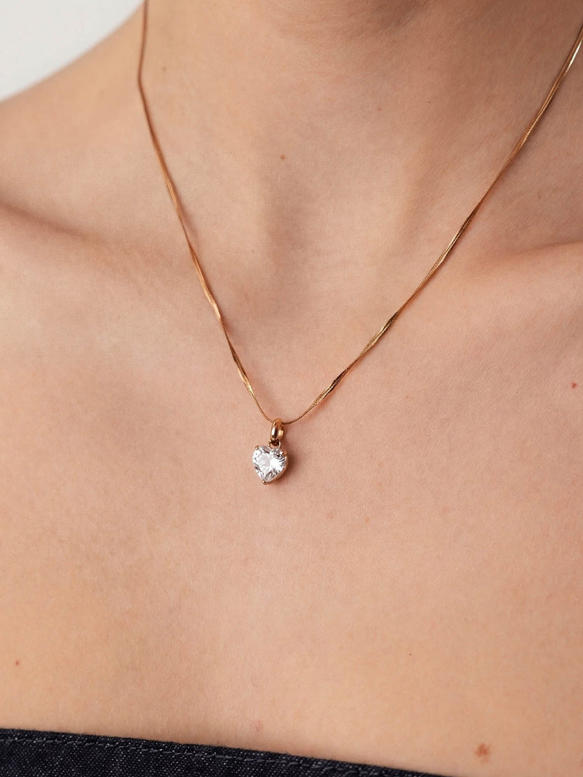 White Heart Charm