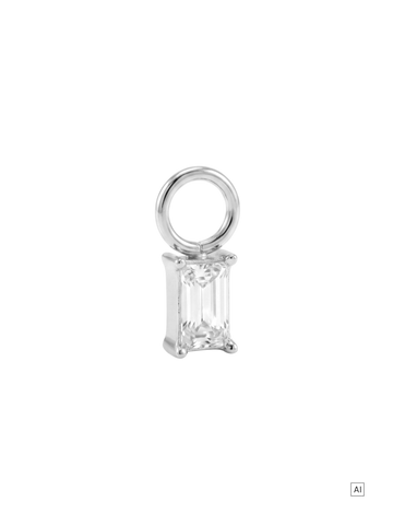 Stone White Ohrring-Charm