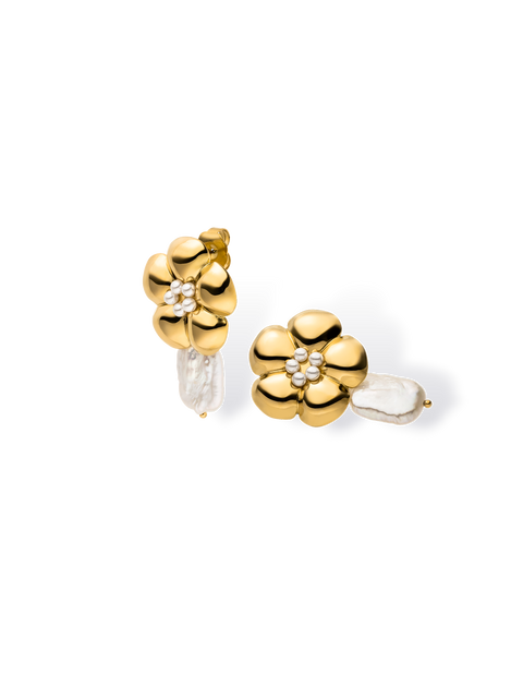 Floral Pearly Ohrringe