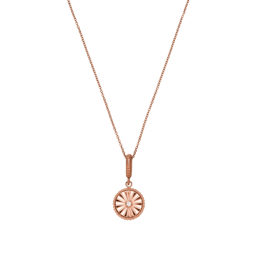 Roségoldene Kette mit strahlenförmigem Anhänger und funkelndem Detail von PURELEI.