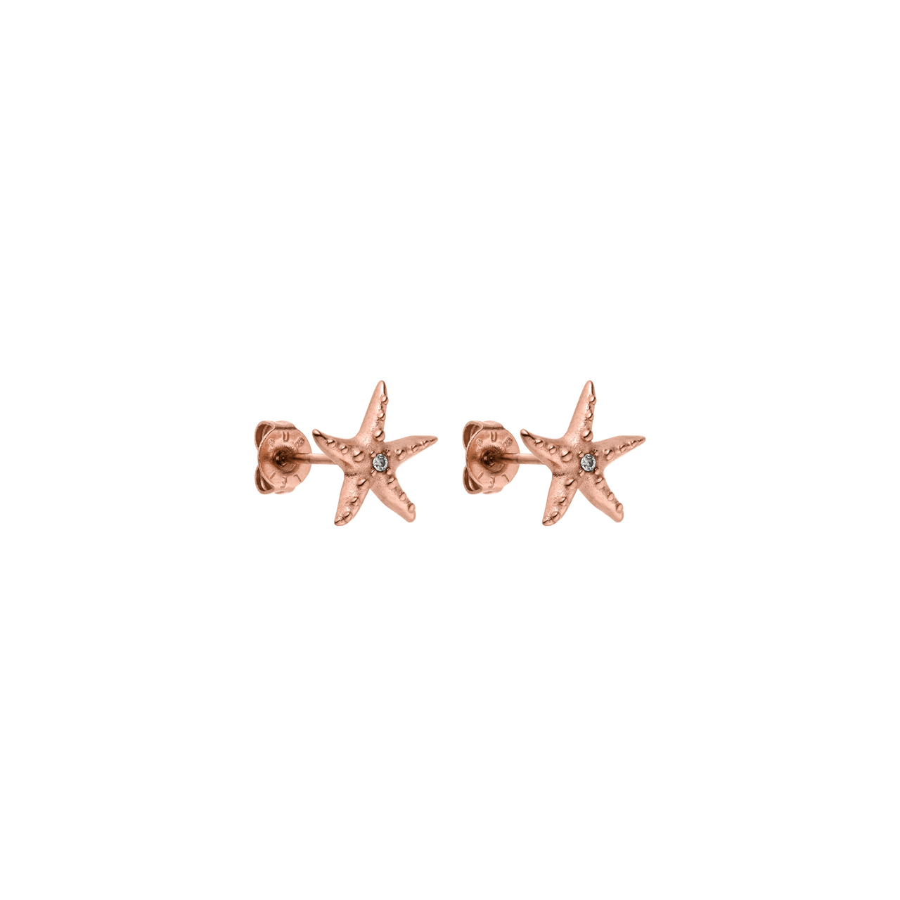Aloha Starfish Ohrringe aus 18K Roségold, nickelfrei, mit Zirkonia – filigranes, elegantes Seestern-Design von PURELEI