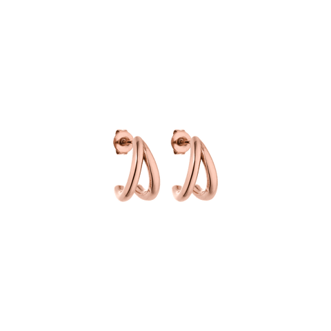 PURELEI Airflow Ohrringe in 18K Roségold vergoldetem Edelstahl, eleganter, femininer Island-Spirit-Designschmuck