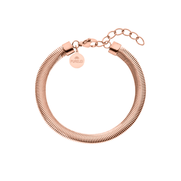 Roségoldenes Armband mit Wellenstruktur von PURELEI, elegant und modern.