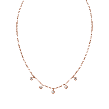Roségoldene Kette mit funkelnden Anhängern, elegant und feminin – PURELEI.