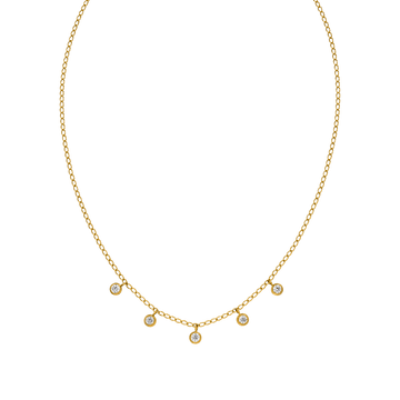 Goldene Kette mit funkelnden Anhängern, elegant und feminin – PURELEI.
