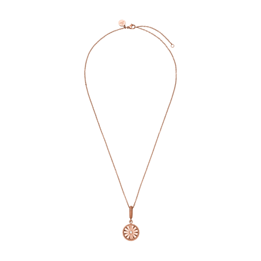 Roségoldene Kette mit Sonnenmotiv von PURELEI, elegant und feminin.