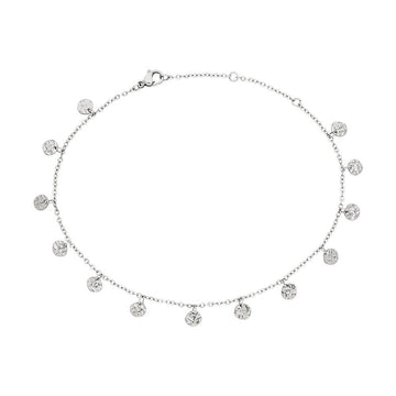 PURELEI Malihini Coin Fusskettchen in Silber mit feinen Münzanhängern, elegant und nickelfrei, minimalistisch und zeitlos.