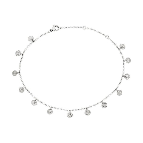 PURELEI Malihini Coin Fusskettchen in Silber mit feinen Münzanhängern, elegant und nickelfrei, minimalistisch und zeitlos.