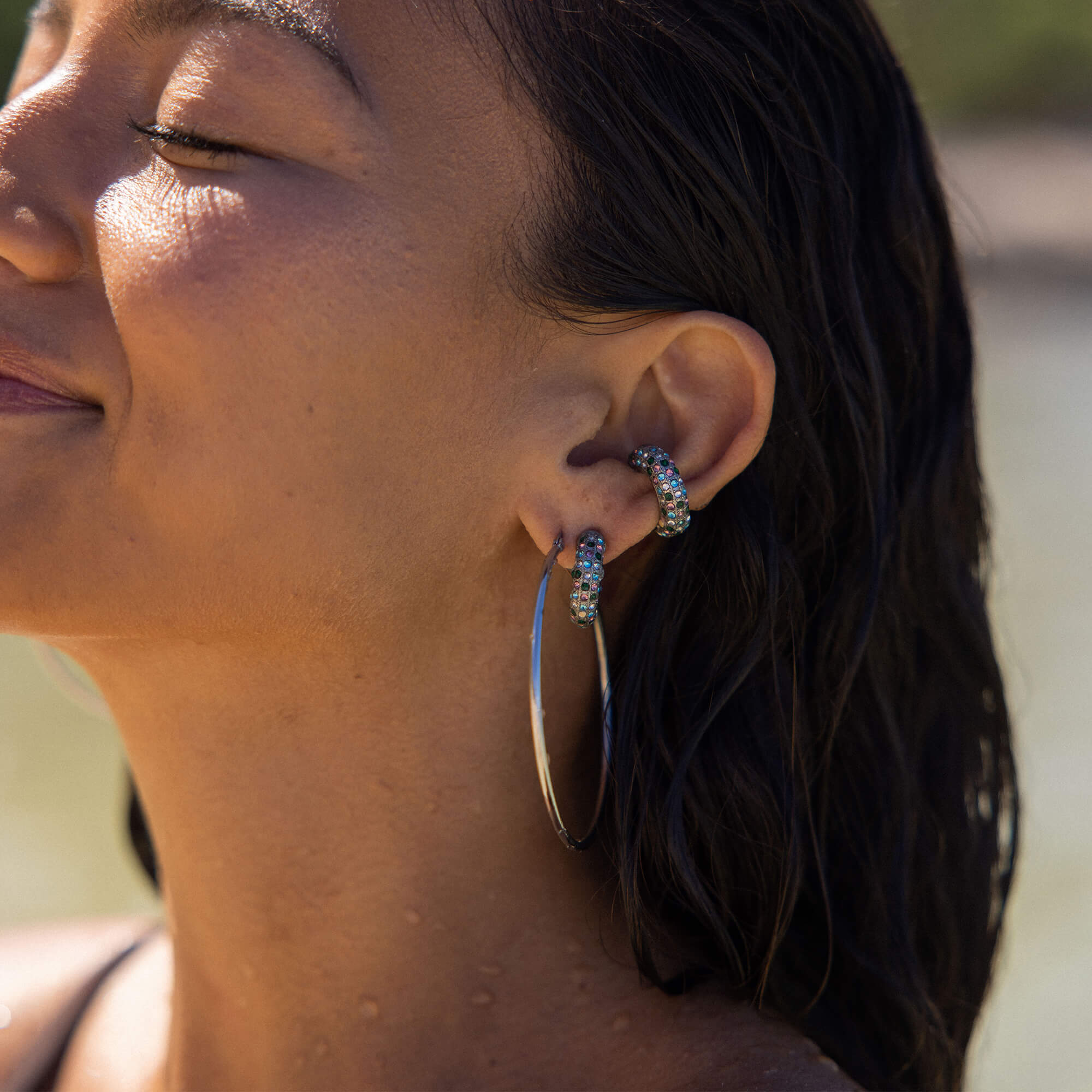 Colorful Glitter Earcuff