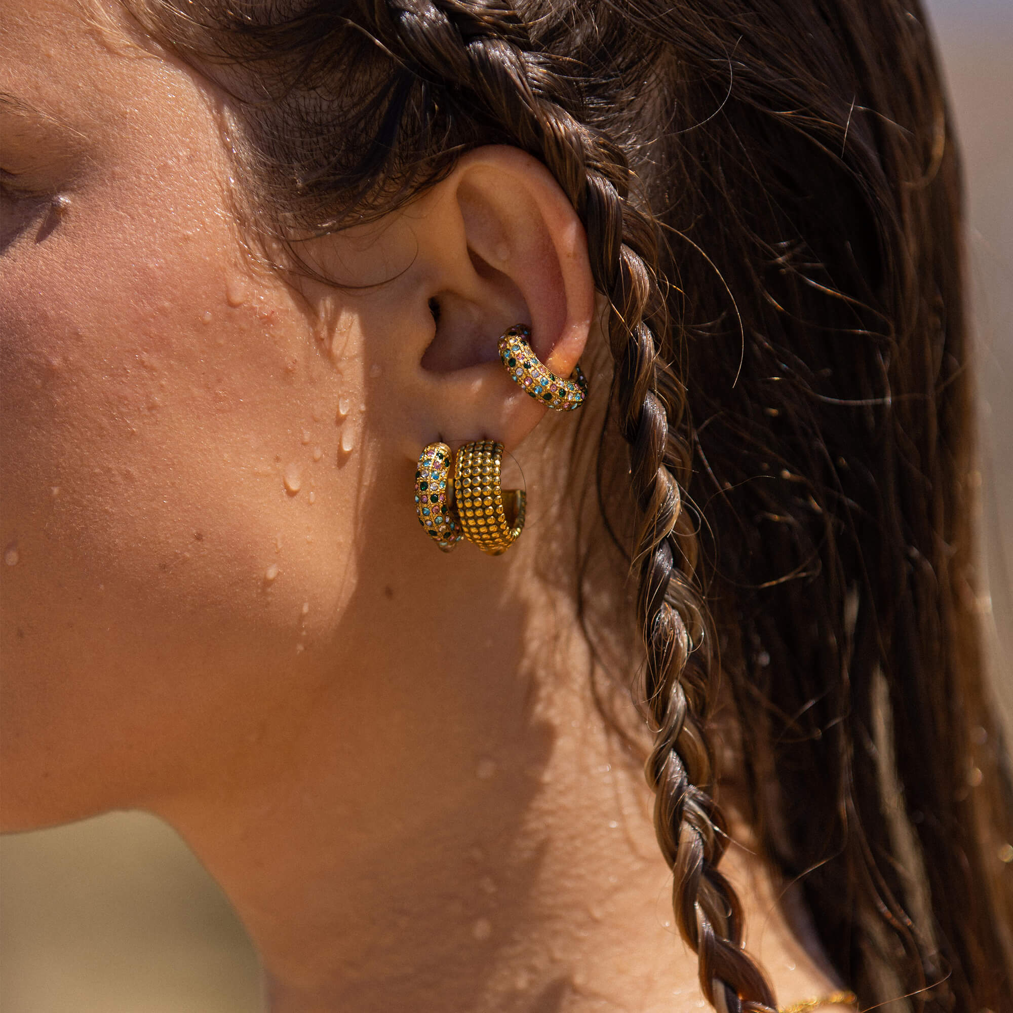 Colorful Glitter Earcuff