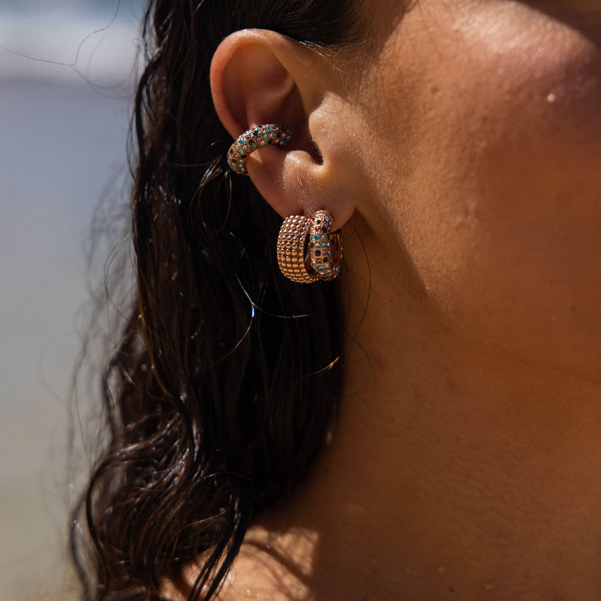 Colorful Glitter Earcuff