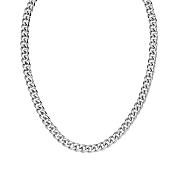 Silberne Kette mit glänzenden Gliedern, elegant und modern, von PURELEI.