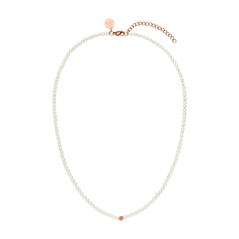 Perlenkette mit roségoldenen Akzenten von PURELEI, elegant und feminin.